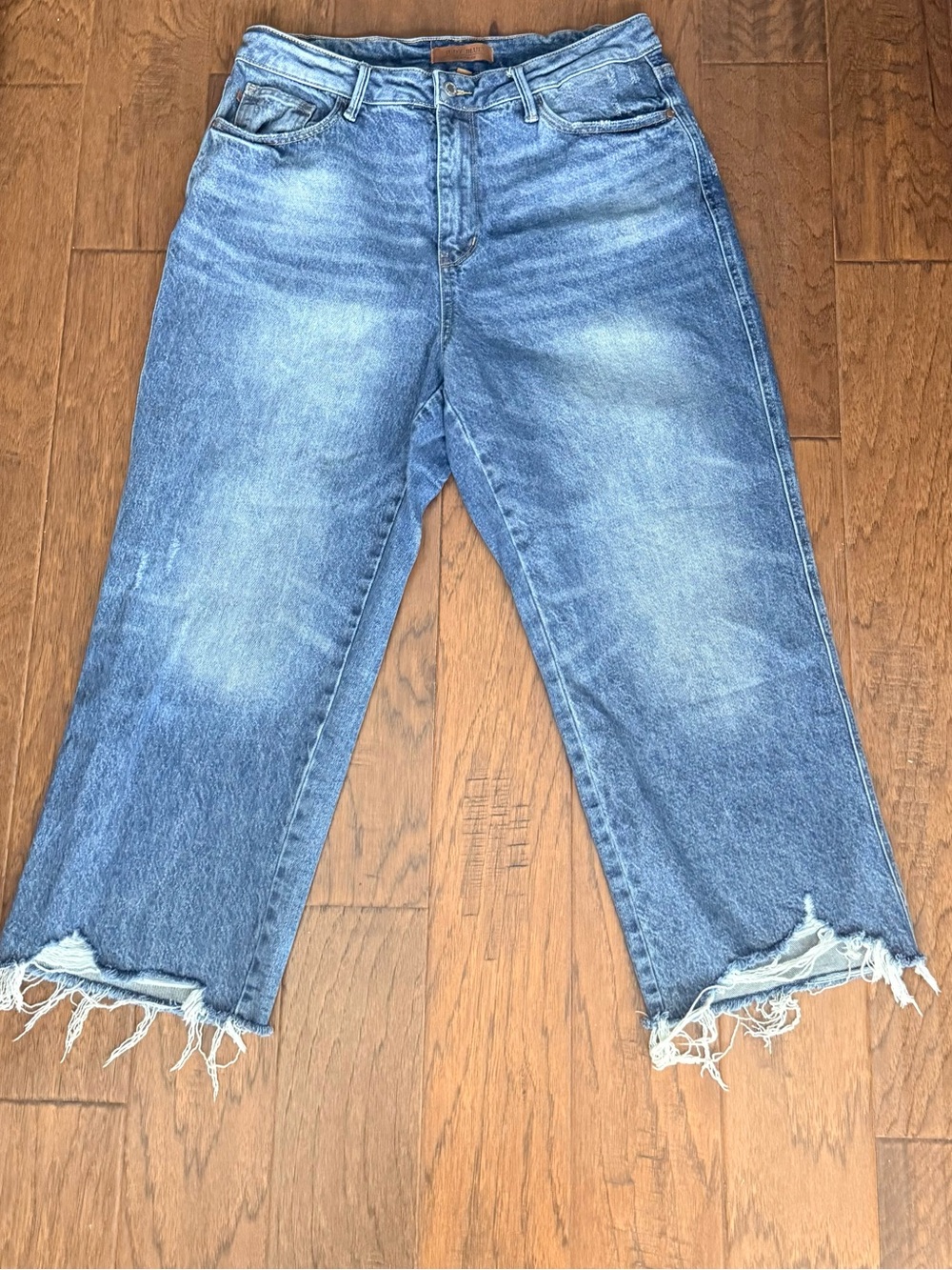 Judy Blue High-Rise Distressed Crop Women’s Jeans - Light Blue